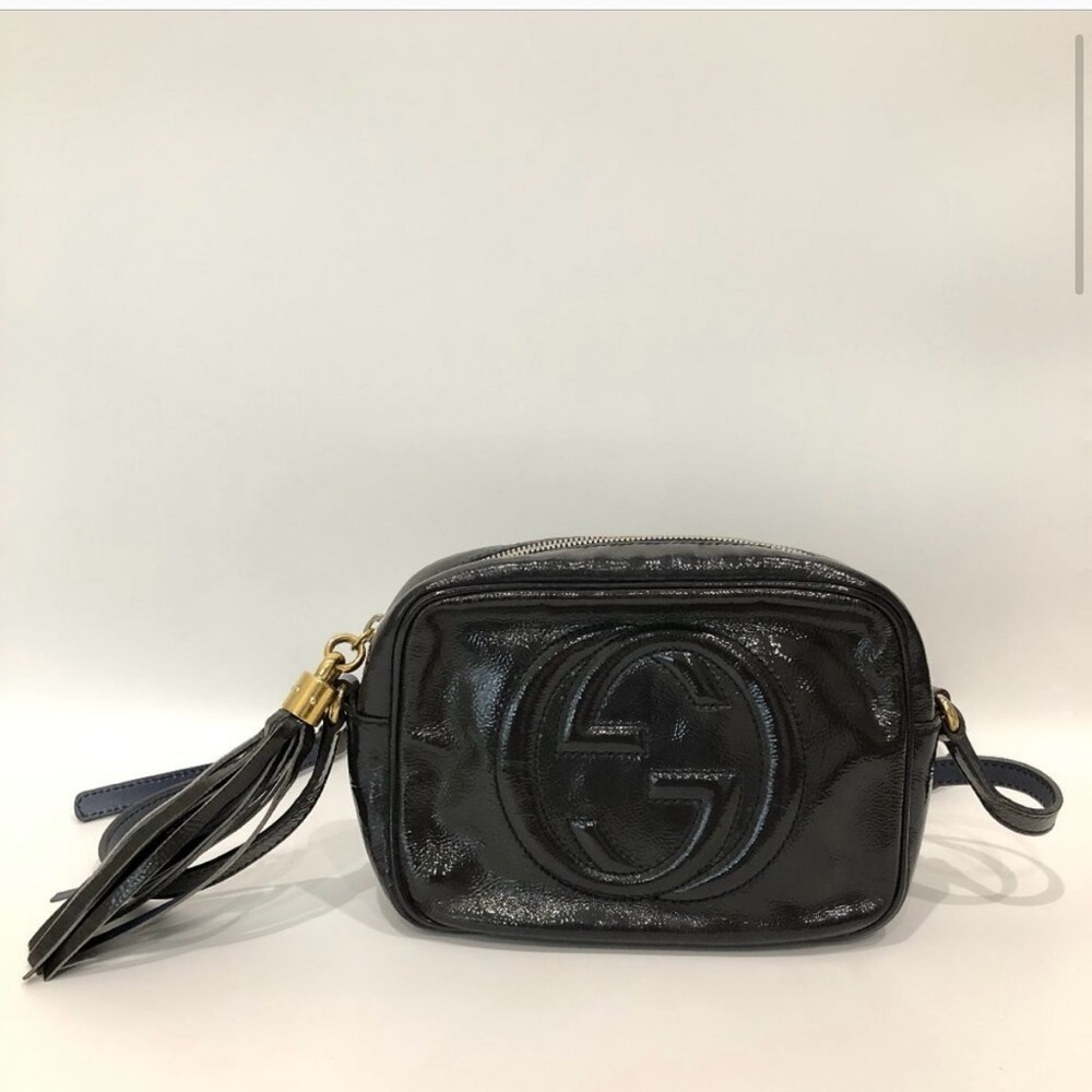 Gucci Black Patent Leather Small Soho Disco Crossbody